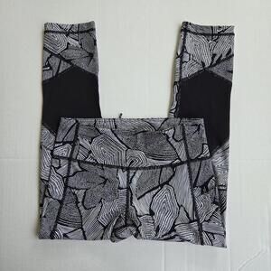 Womens‎ Black and White Patterned Activewear Leggings